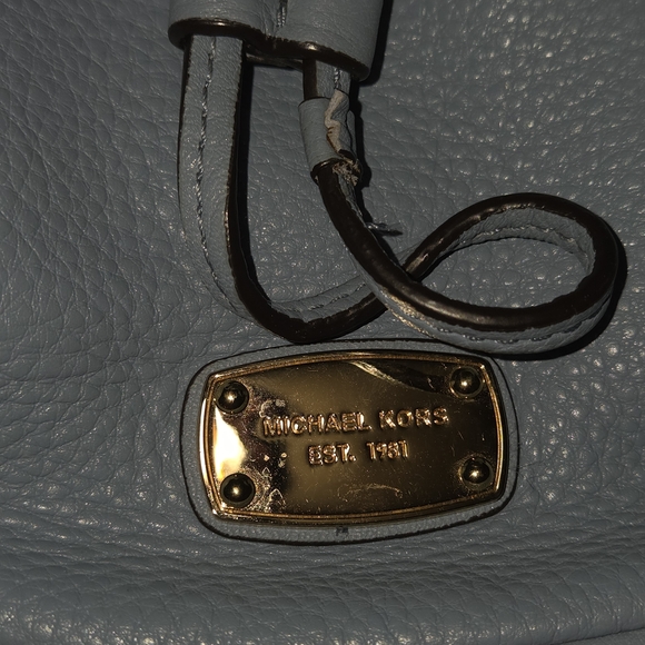 Michael Kors Light Blue Leather Bucket Bag - Picture 10 of 11
